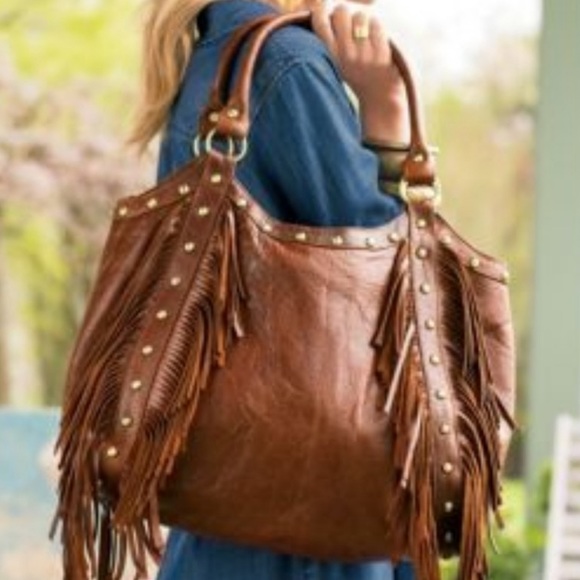 Anthropologie Handbags - Raj Anthropologie Boho XL Fringe Leather Bag